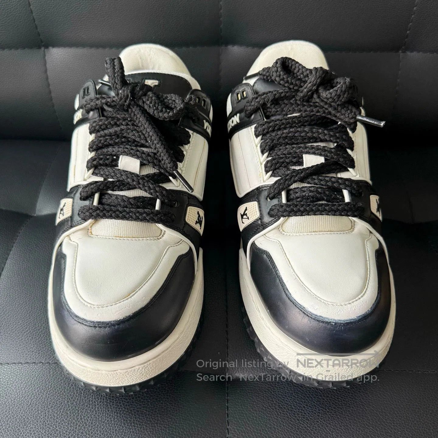Louis Vuitton Louis Vuitton Trainer Black and White Maxi Low-Top Sneakers Size US 9 / EU 42 - 2 Thumbnail