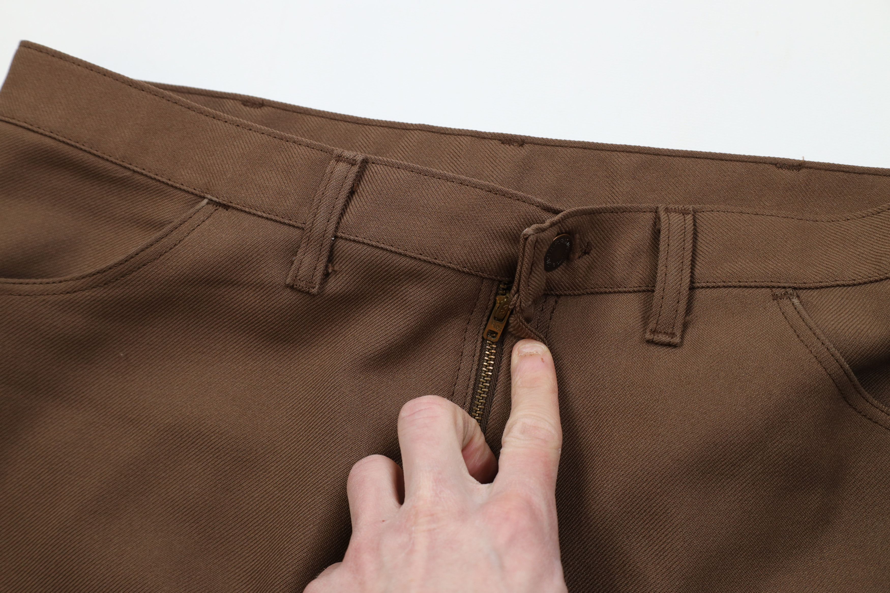 Wrangler Vintage 70s Wrangler Knit Flared Wide Leg Chino Pants USA Size US 36 / EU 52 - 9 Thumbnail