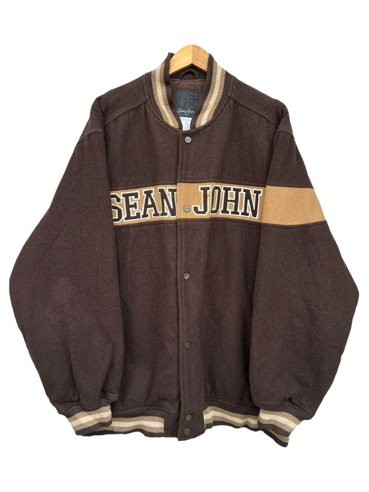 Sean John Sean John Baggy Boxy 3XL Oversized Brown Varsity Jacket Size US XXL / EU 58 / 5 - 1 Thumbnail