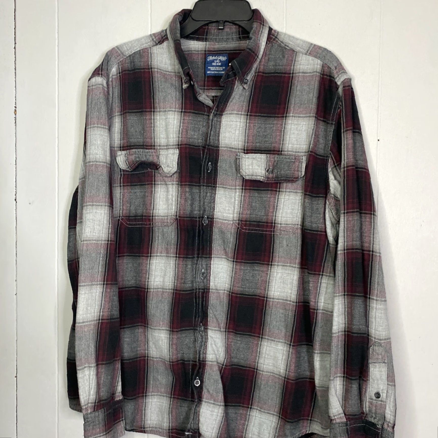 Faded Glory Faded Glory Flannel Shirt Mens L Regular Long Sleeve Multicolor Button-Up 42-44 Size US L / EU 52-54 / 3 - 2 Thumbnail
