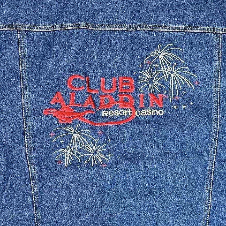 Vintage Vegas Blues Club Aladdin Resort Casino Denim Trucker Jacket Size US L / EU 52-54 / 3 - 2 Thumbnail