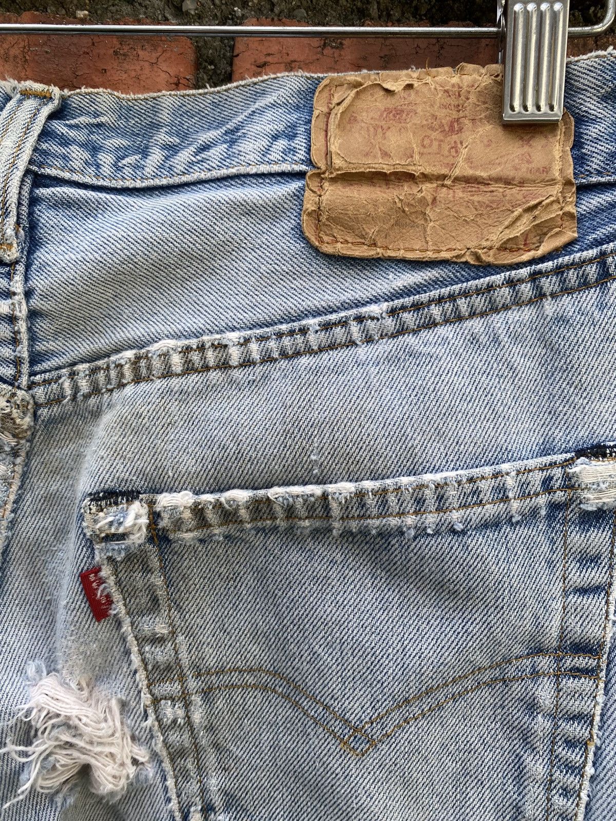 Levi's Vintage Clothing W30x30 Vintage levi's 501 redline distressed ripped USA Size US 30 / EU 46 - 10 Thumbnail