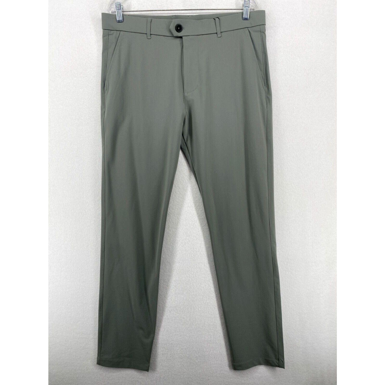 image of Vintage Greyson Pants 34X32 Montauk Trouser Golf Performance Slim Chino Trail Gray New in White
