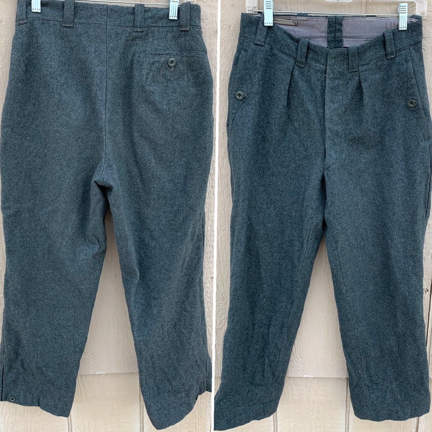 Vintage VINTAGE wool military pants button fly LU69 EX 40 70 (waist 30”) | Military | Pants | Adult | 30 | 100% Wool | Casual | Regular | United States | Mens Size US 30 / EU 46 - 6 Thumbnail
