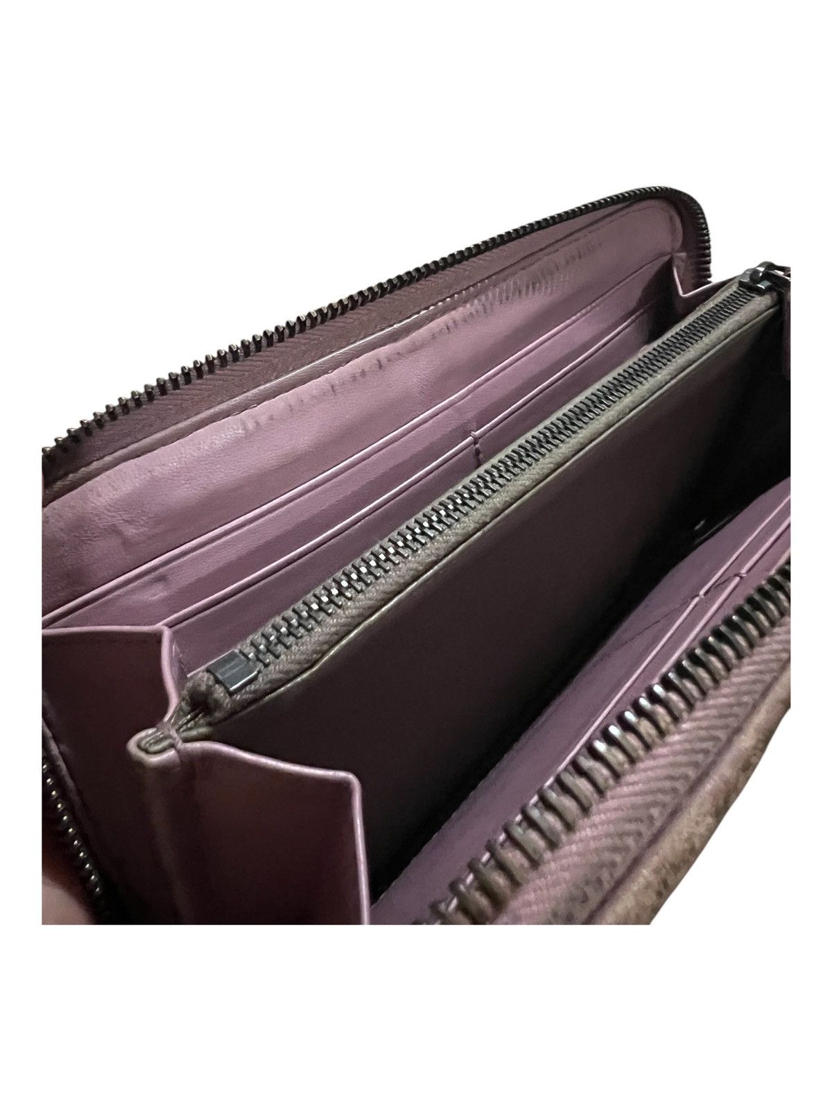 Bottega Veneta Bottega Veneta Intrecciato Leather Bordeaux Zip Long Wallet Size ONE SIZE - 10 Thumbnail