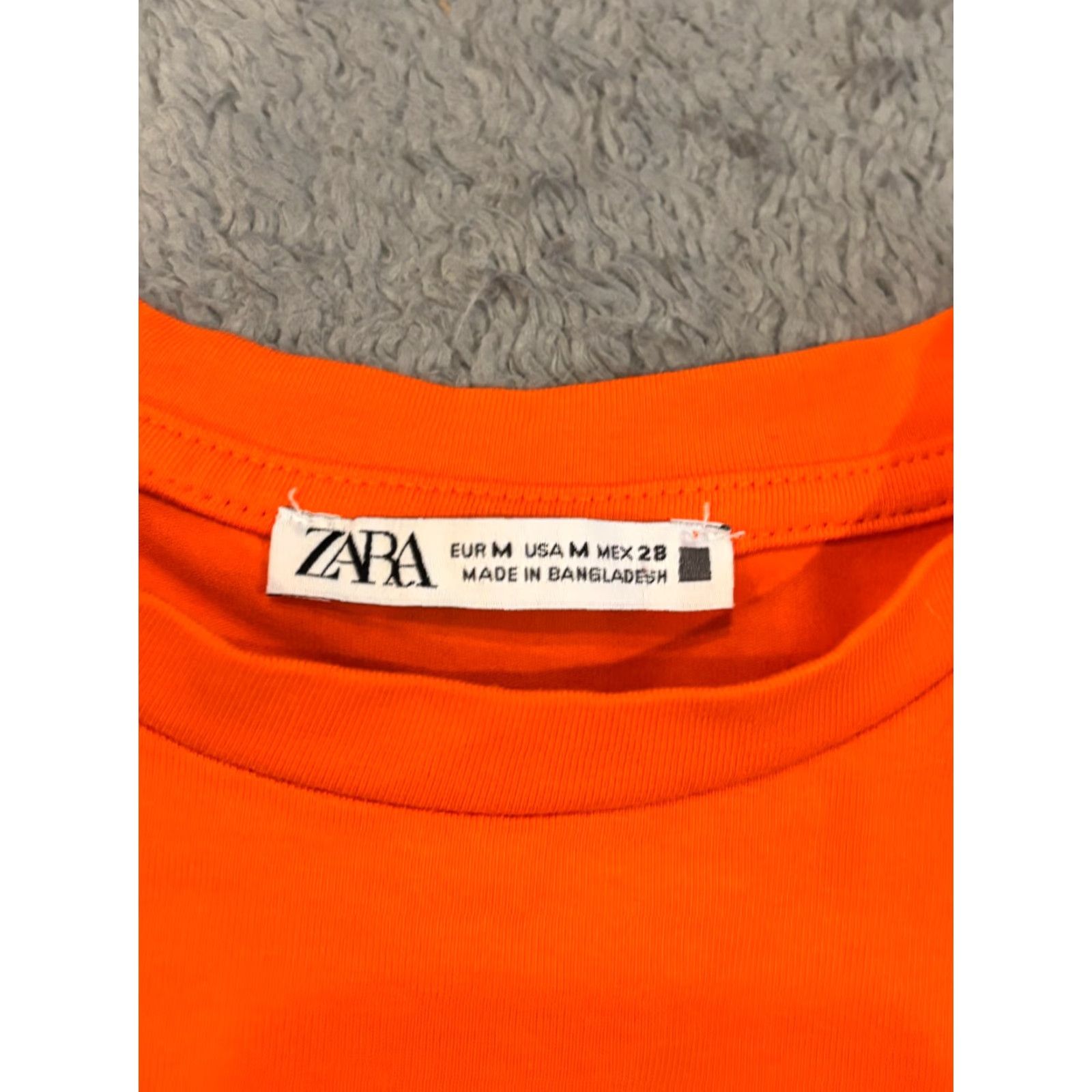 Zara Zara Cropped Shirt Women Medium Orange Solid Summer Casual Beach 90s 00s Y2K Shirt Women M Orange Vintage No Size M / US 6-8 / IT 42-44 - 2 Thumbnail