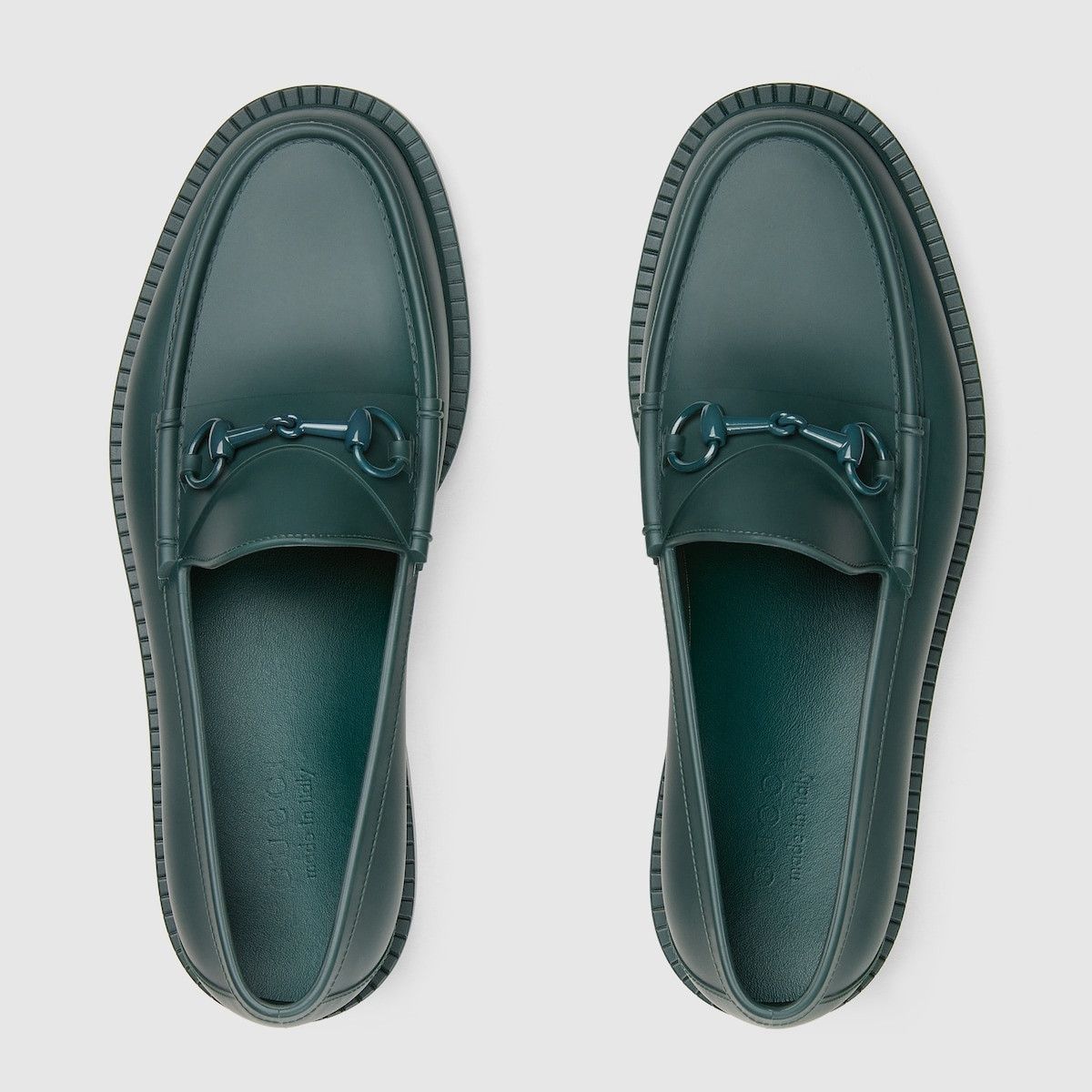 Gucci o1s1wg110125 Enameled Horsebit Loafers in Dark Green Size US 8.5 / EU 41-42 - 5 Thumbnail