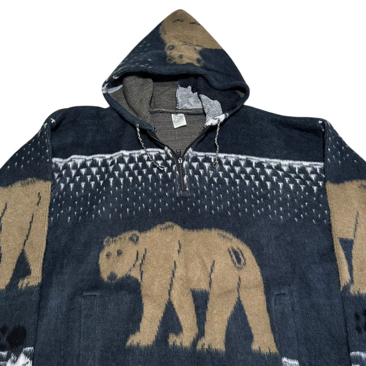 Other Yarina Wool Bear Nature 1/4 Zip Hoodie Sweatshirt Adult L Size US L / EU 52-54 / 3 - 2 Thumbnail