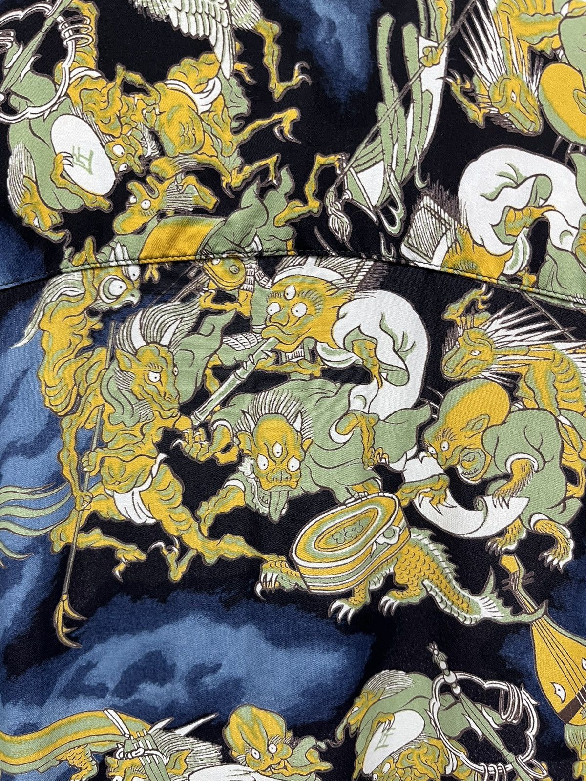 Pherrow's Vtg PHERROWS Art Demonic Full Print Tattoo Wear Rayon Shirt Size US M / EU 48-50 / 2 - 13 Thumbnail