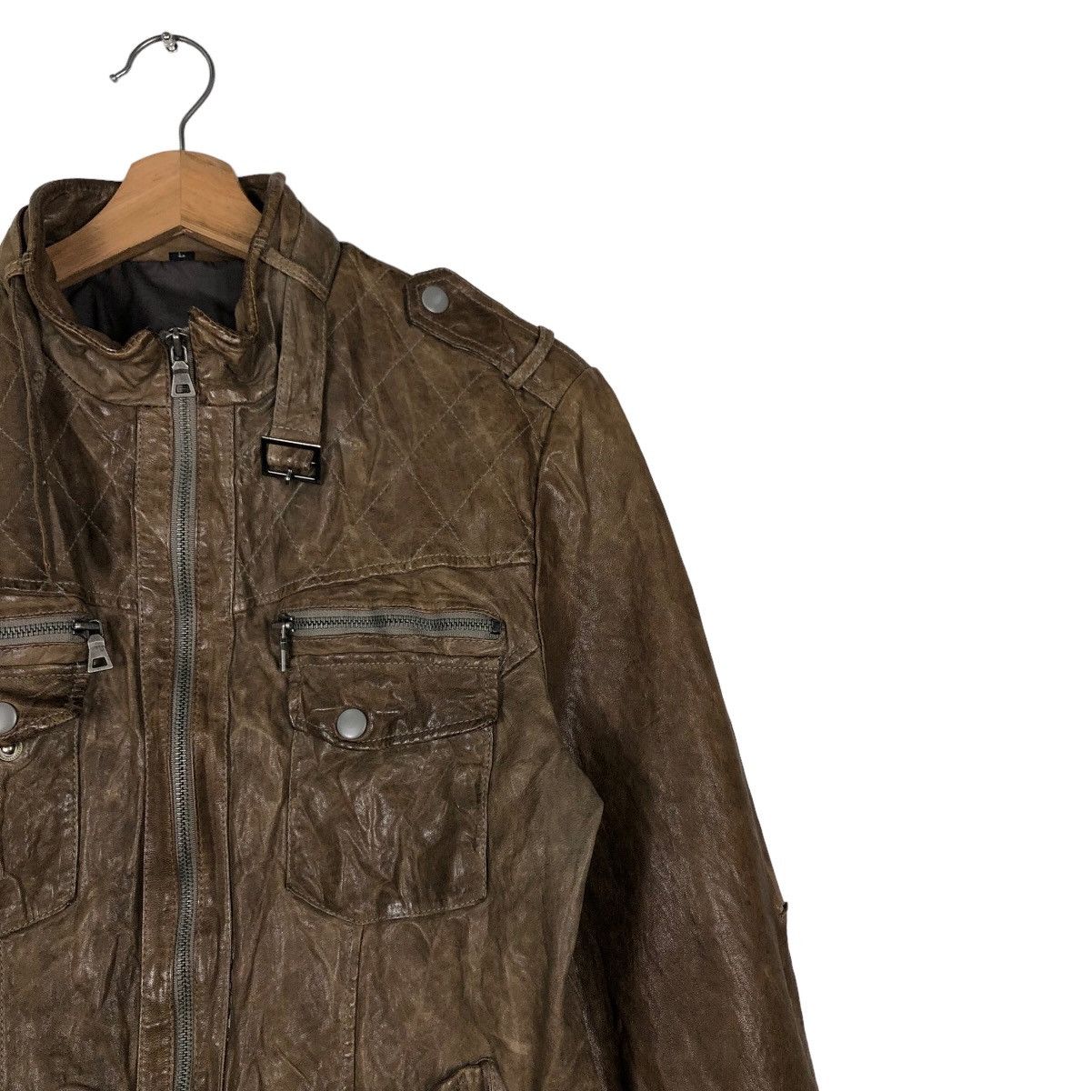 Japanese Brand 🔥Vintage Biker Leather Jacket Multi Pocket Bondage Italy Size US M / EU 48-50 / 2 - 6 Thumbnail