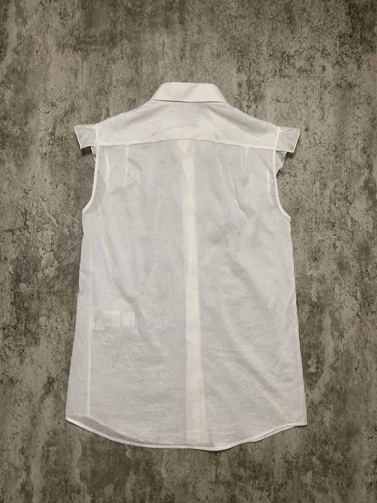Jil Sander Jill Sander Sleeveless White Button Up Size XXS / US 00 / IT 34 - 3 Thumbnail