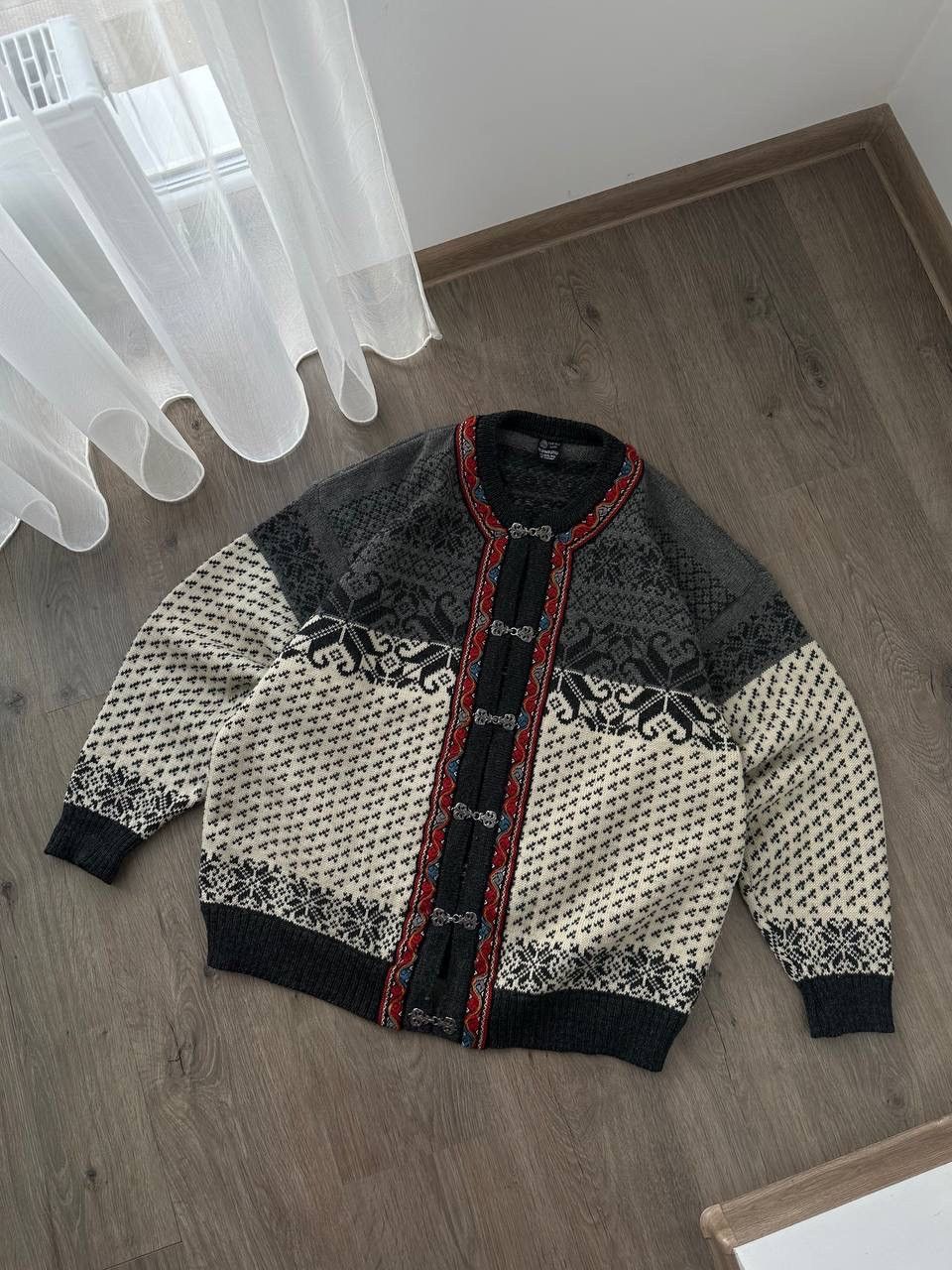 Dale Of Norway × Vintage Vintage Nordman Land 80’s Wool Cardigan Claps Sweater Size US L / EU 52-54 / 3 - 6 Thumbnail