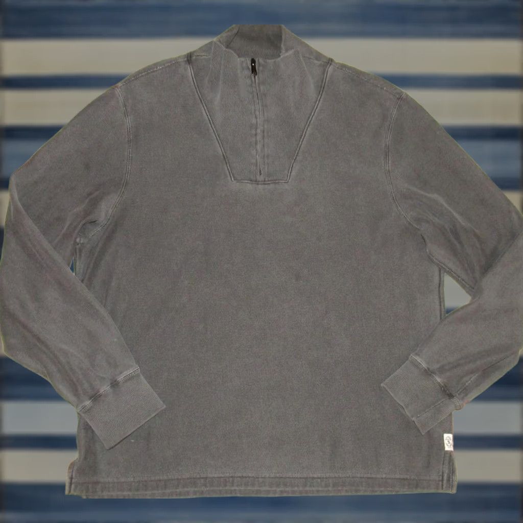 Todd Snyder TODD SNYDER Grey Cotton Mock Neck Sweater Large Size US L / EU 52-54 / 3 - 1 Thumbnail