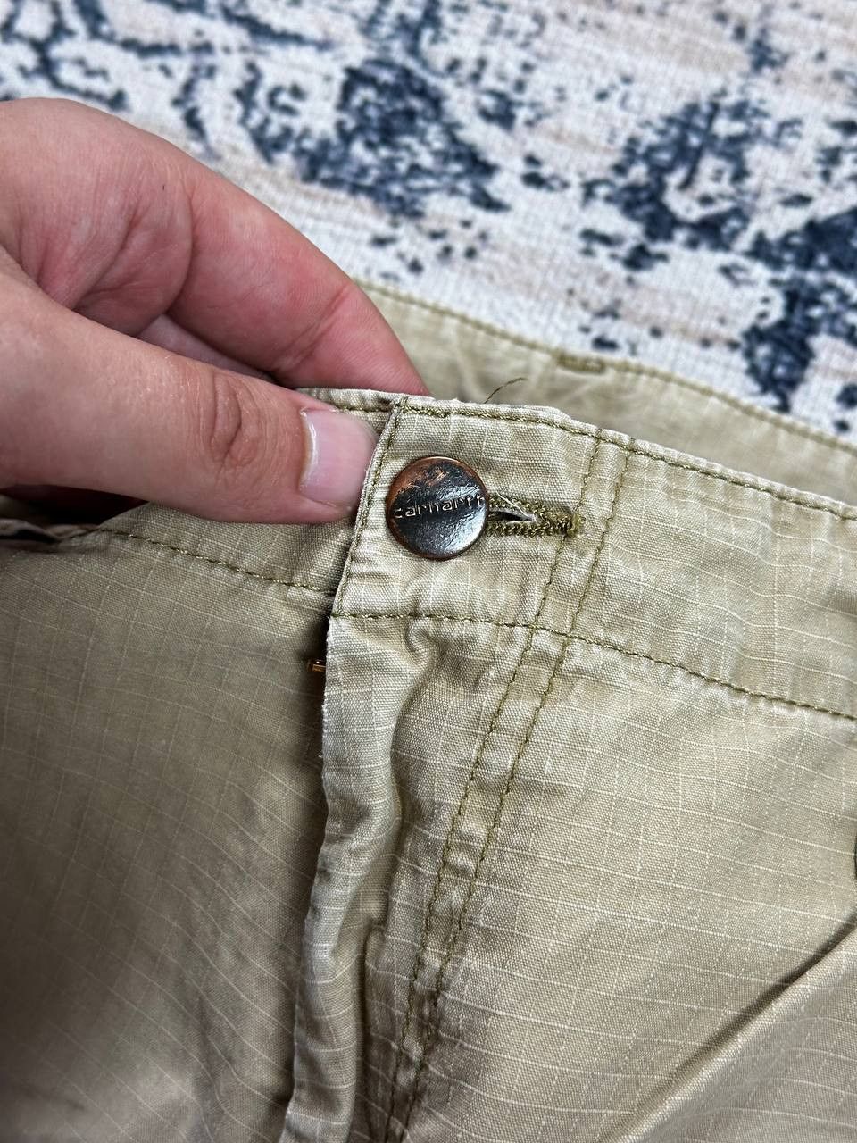 Carhartt Vintage Carhartt Cargo Beige Distressed Pants Size US 30 / EU 46 - 9 Thumbnail