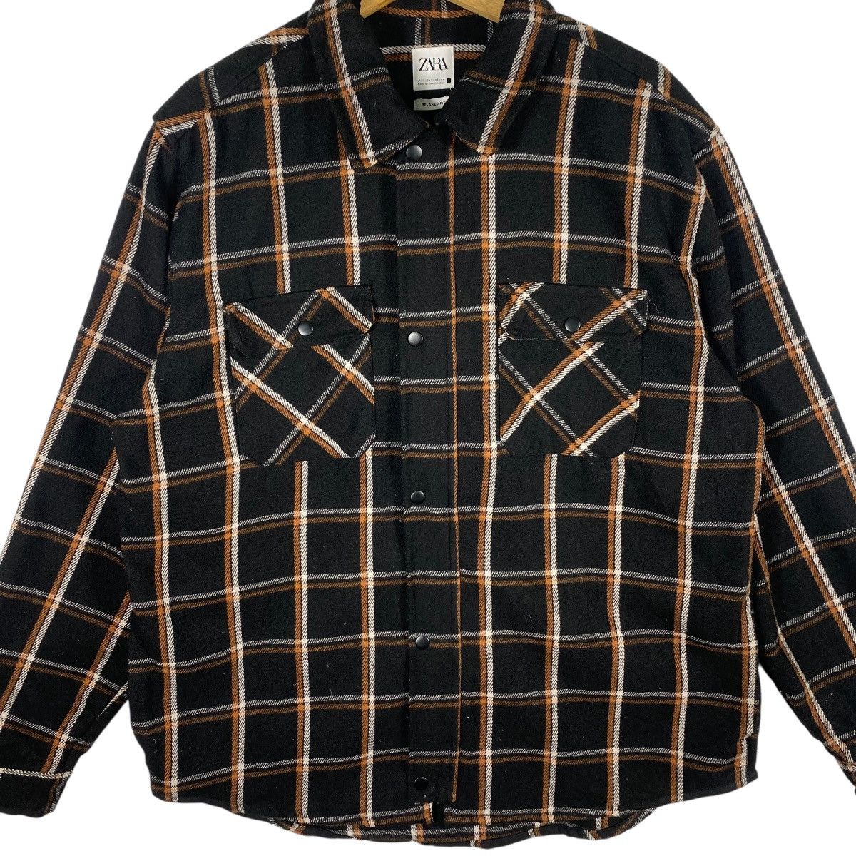 Zara Zara Relaxed Plaid Wool Zipper/Button Shirt Jacket XL Size Size US XL / EU 56 / 4 - 4 Thumbnail