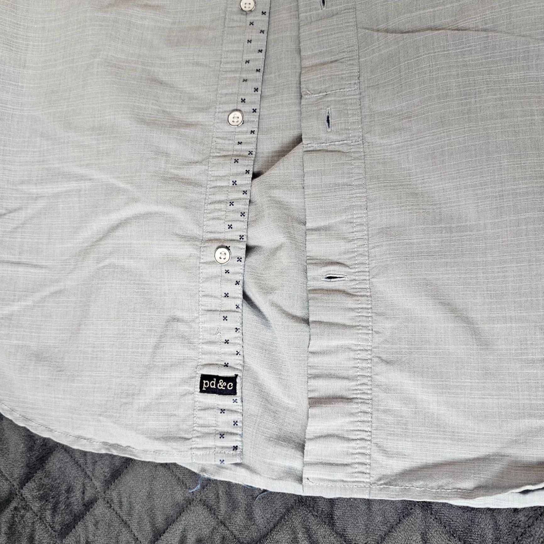 PD&C PD&C Shirt Men L Blue Button-Up Short Sleeve Pockets Casual Design Trim Button Collar Pocketed Vintage No Size US L / EU 52-54 / 3 - 4 Thumbnail