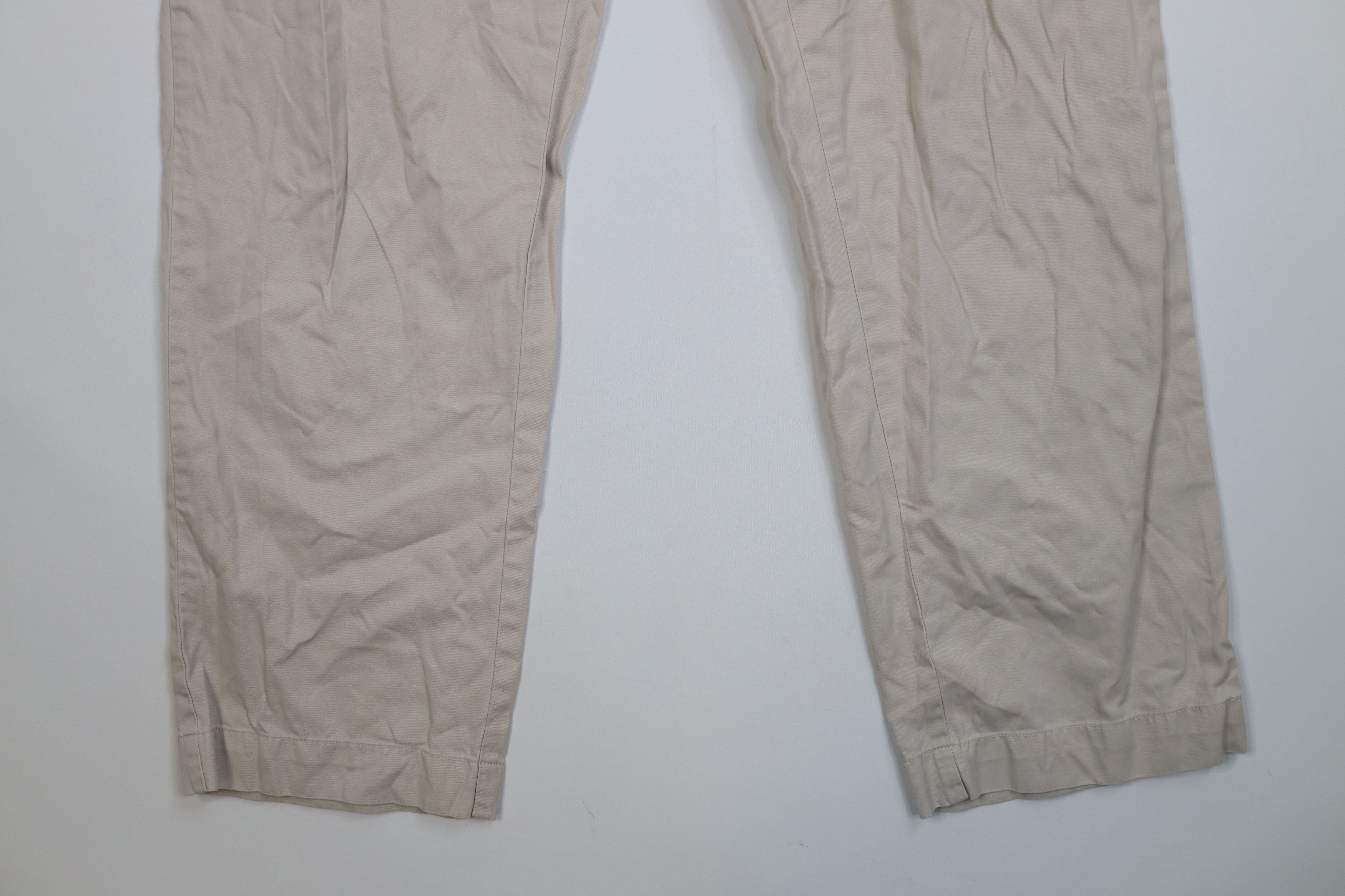 Polo Ralph Lauren Vintage 90s Ralph Lauren Wide Leg Chino Pants Trousers Stone Size US 34 / EU 50 - 4 Thumbnail