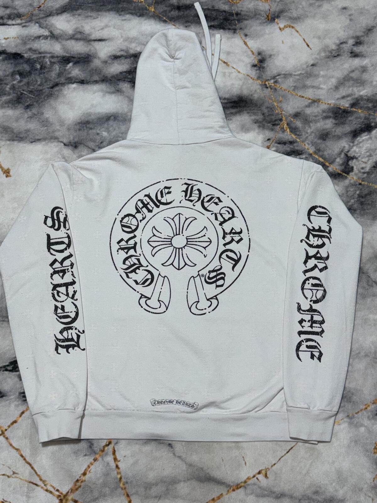 Chrome Hearts Chrome Hearts Reflective Monogram Hoodie White - S Size US S / EU 44-46 / 1 - 2 Thumbnail