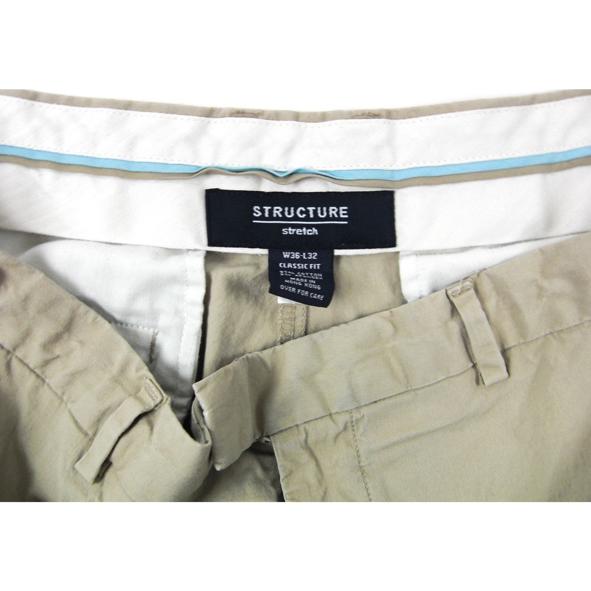 Other Structure Mens Tan Casual Pants Size 36X27 Straight Leg Size US 36 / EU 52 - 6 Thumbnail