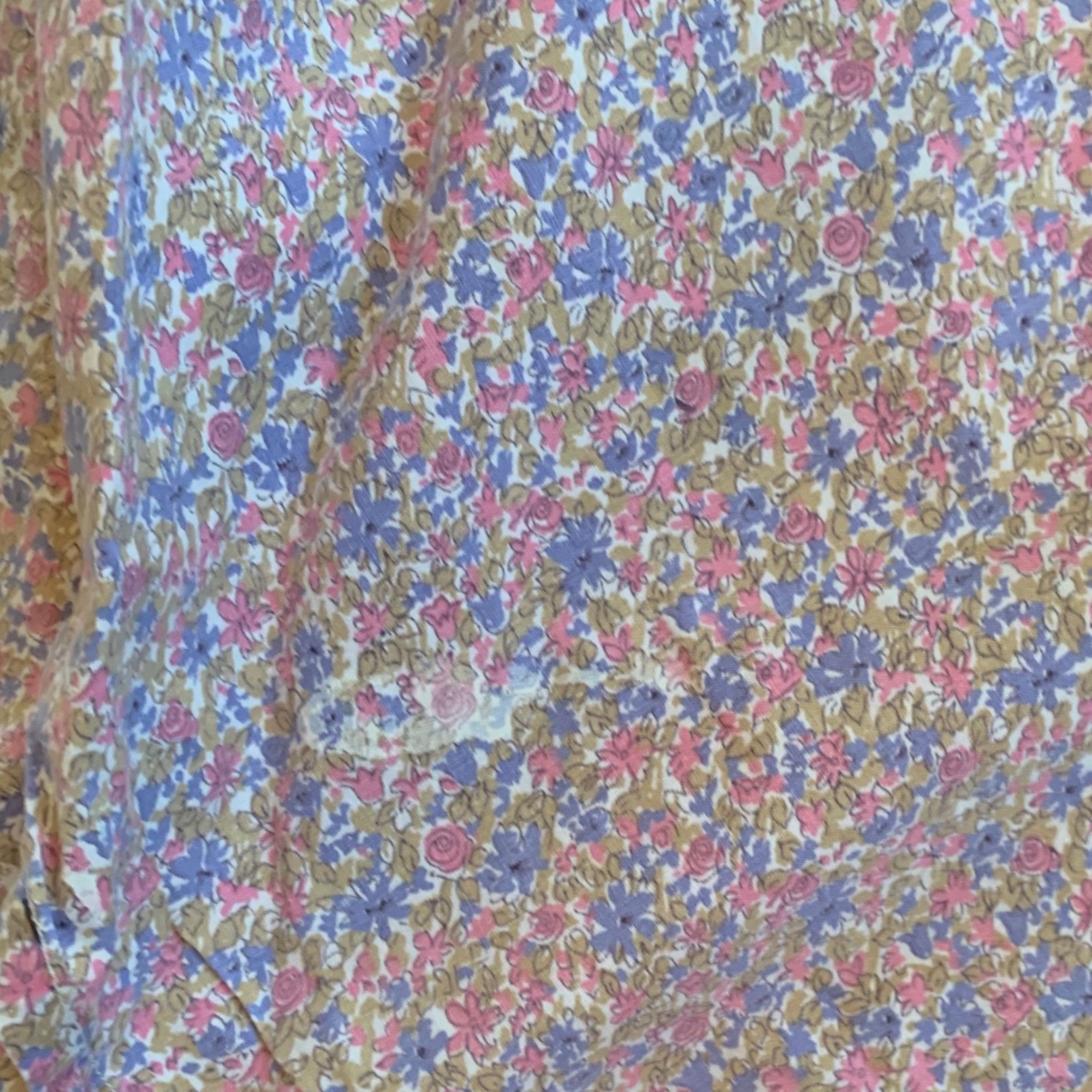 Vintage Vintage Pastel Floral Full Body Handmade Apron Size ONE SIZE - 8 Thumbnail