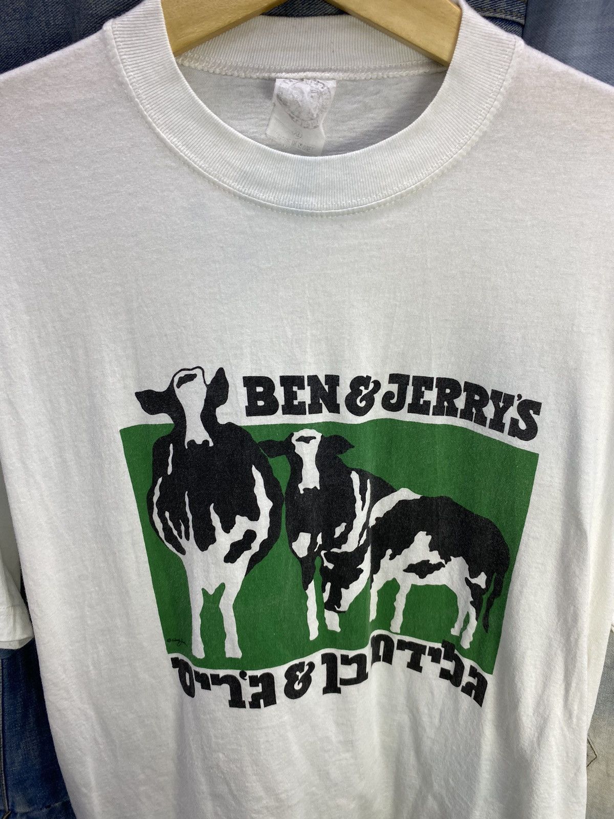 Band Tees × Vintage vintage ben & jerrrys tshirt f isr**l Size US L / EU 52-54 / 3 - 2 Thumbnail