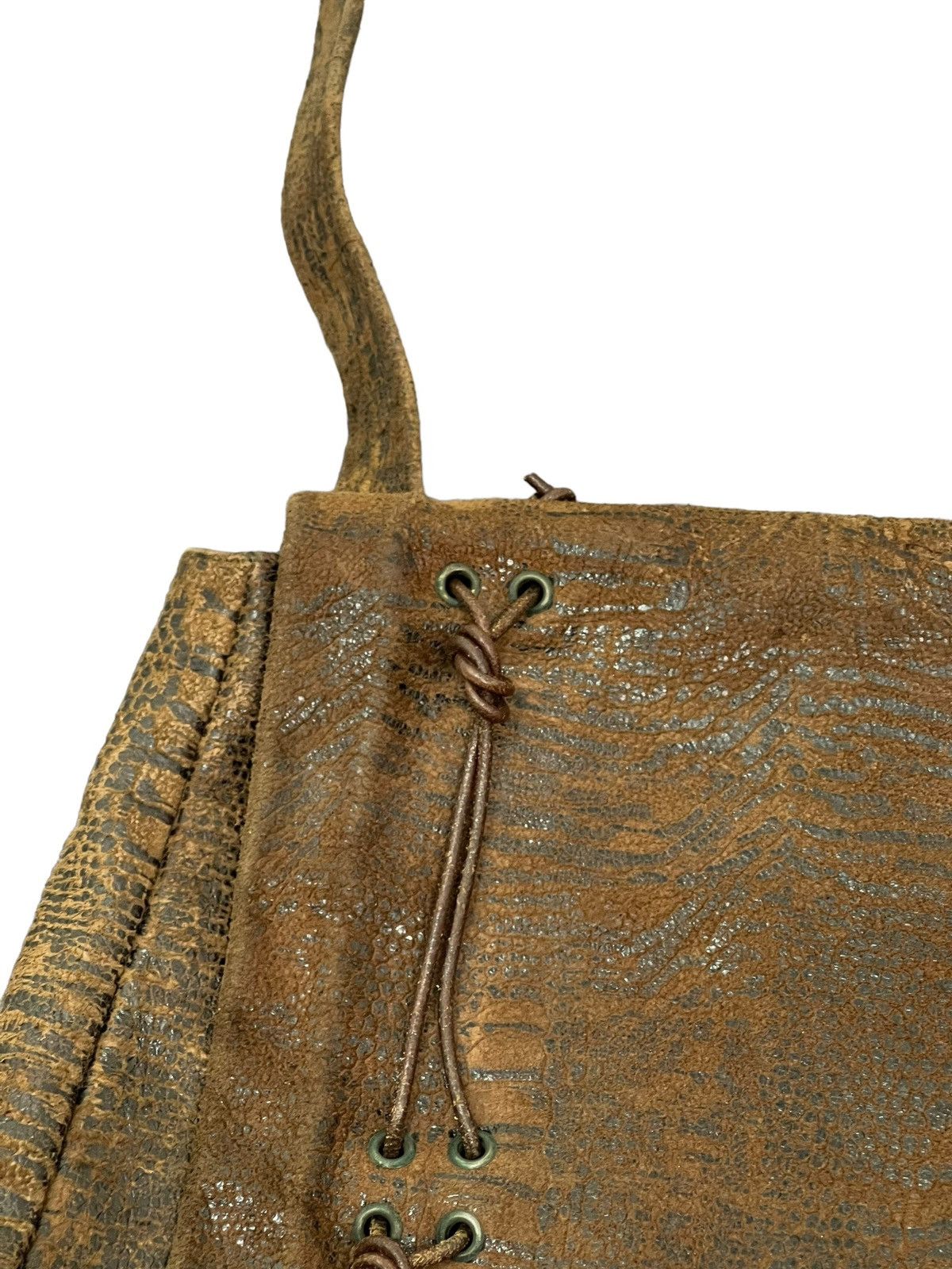 Genuine Leather Full Leather Patina Nicoli Cross Body Bag 3🟩 Size ONE SIZE - 9 Thumbnail
