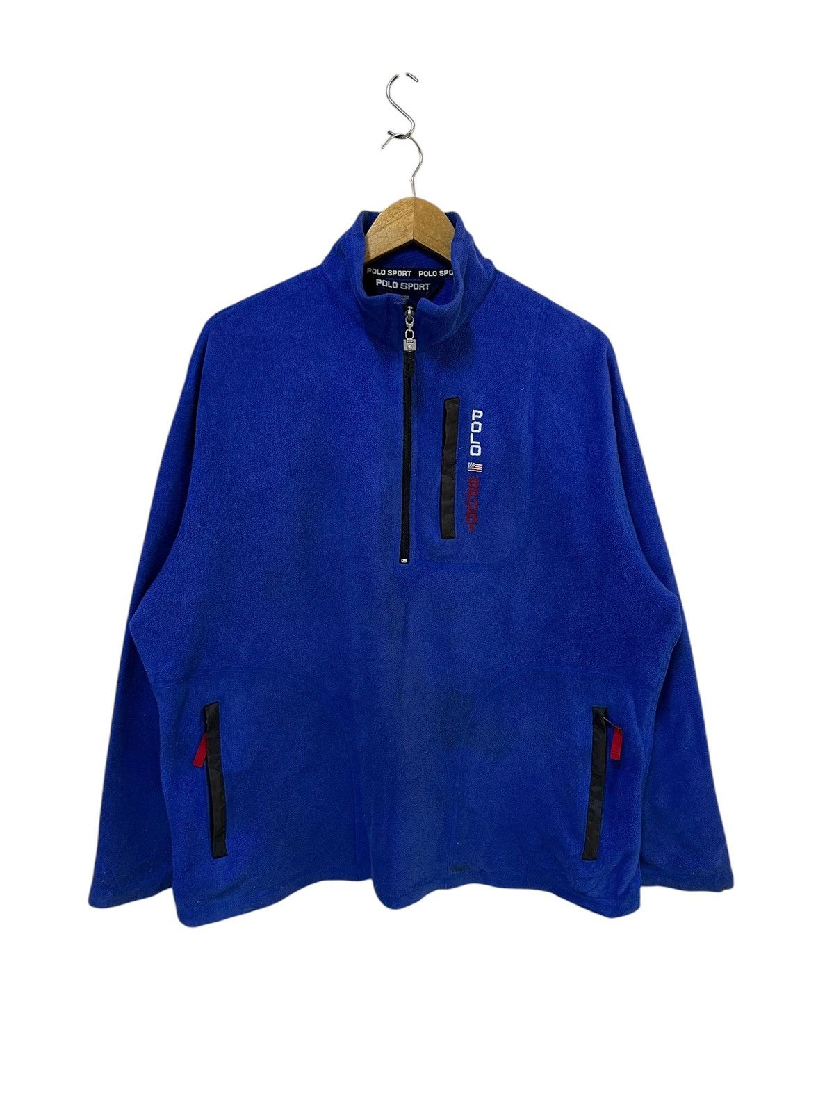 Polo Ralph Lauren × Vintage vintage polo sports half zipper fleece shirts Size US L / EU 52-54 / 3 - 1 Thumbnail