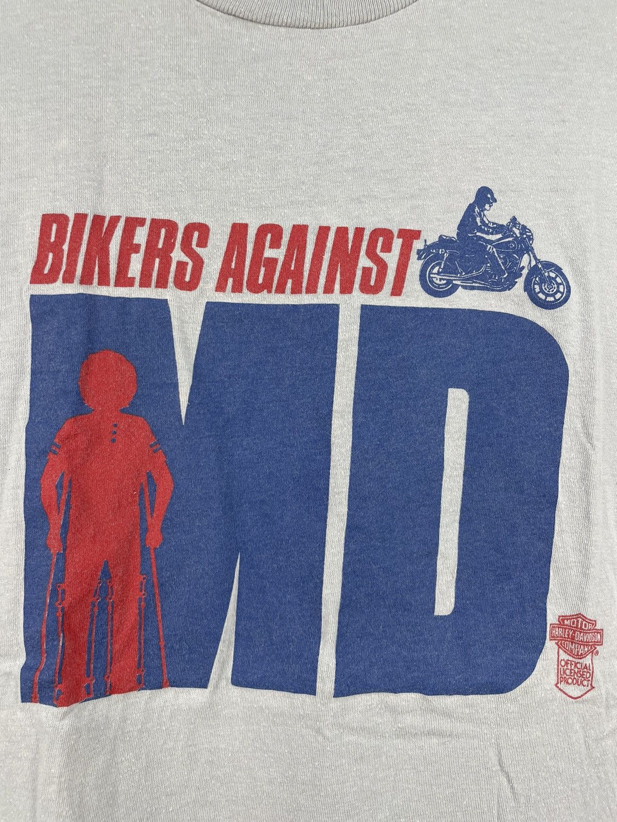 Harley Davidson Vintage 80s Harley Davidson Biker Against MD t shirt Size US L / EU 52-54 / 3 - 4 Thumbnail