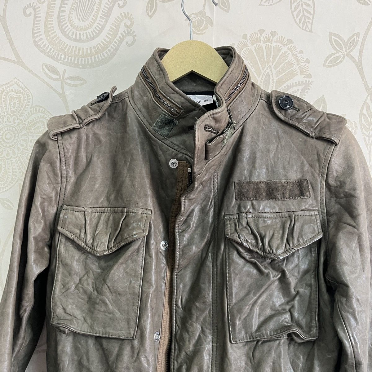 AZ by junhashimoto × Freewheelers × junhashimoto Jun Hashimoto Leather Jacket Cowhide Riri Zippered Japan Size US S / EU 44-46 / 1 - 21 Thumbnail