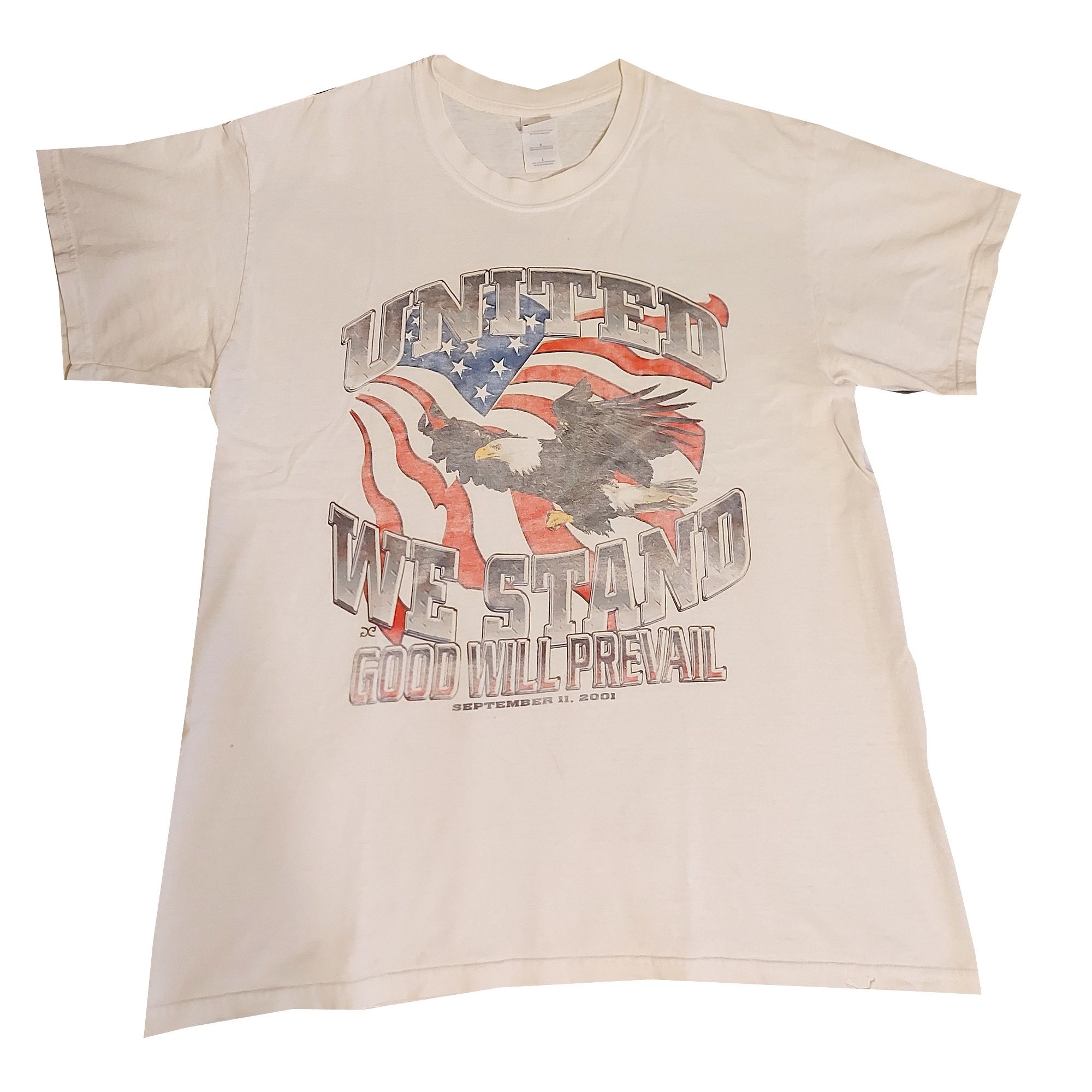 Vintage 911 UNITED WE STAND USA 2001 SEPTEMBER VINTAGE Y2K EAGLE Size US L / EU 52-54 / 3 - 1 Thumbnail