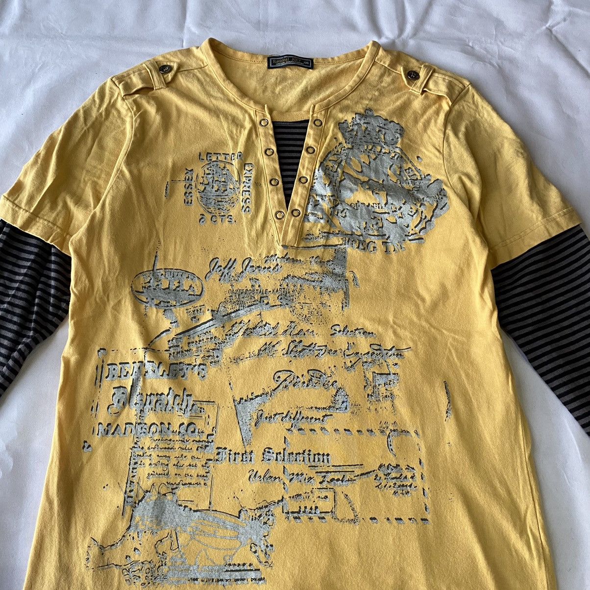 Beauty Beast × If Six Was Nine × Japanese Brand Japanese Letter Express Poem Double Layer Long Sleeve Size US XL / EU 56 / 4 - 9 Thumbnail