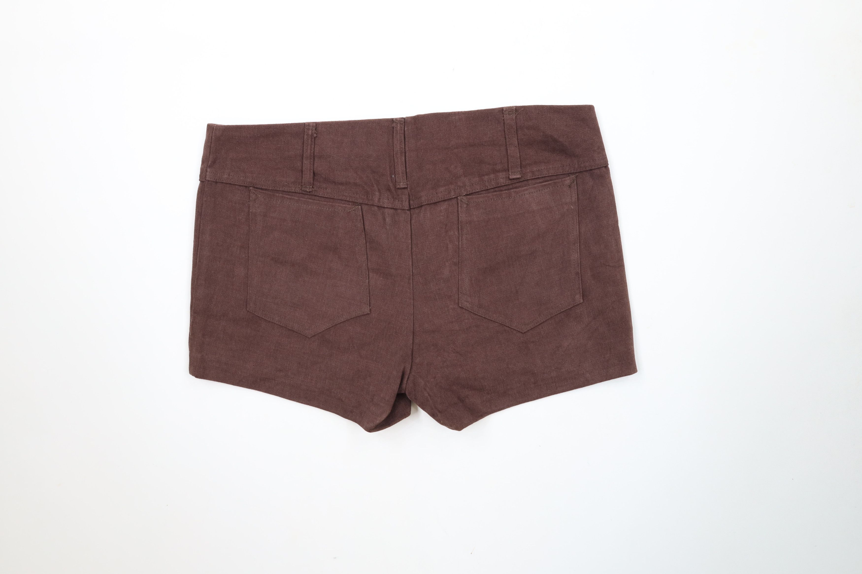 Vintage Vintage 70s Streetwear Chamois Cloth Booty Shorts Brown USA Size 32" / US 10 / IT 46 - 10 Thumbnail