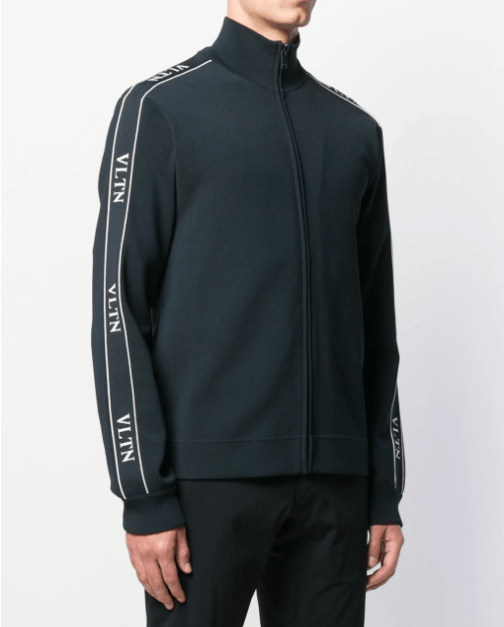 Valentino Valentino Garavani Navy Zip Sweatshirt Size US S / EU 44-46 / 1 - 1 Thumbnail