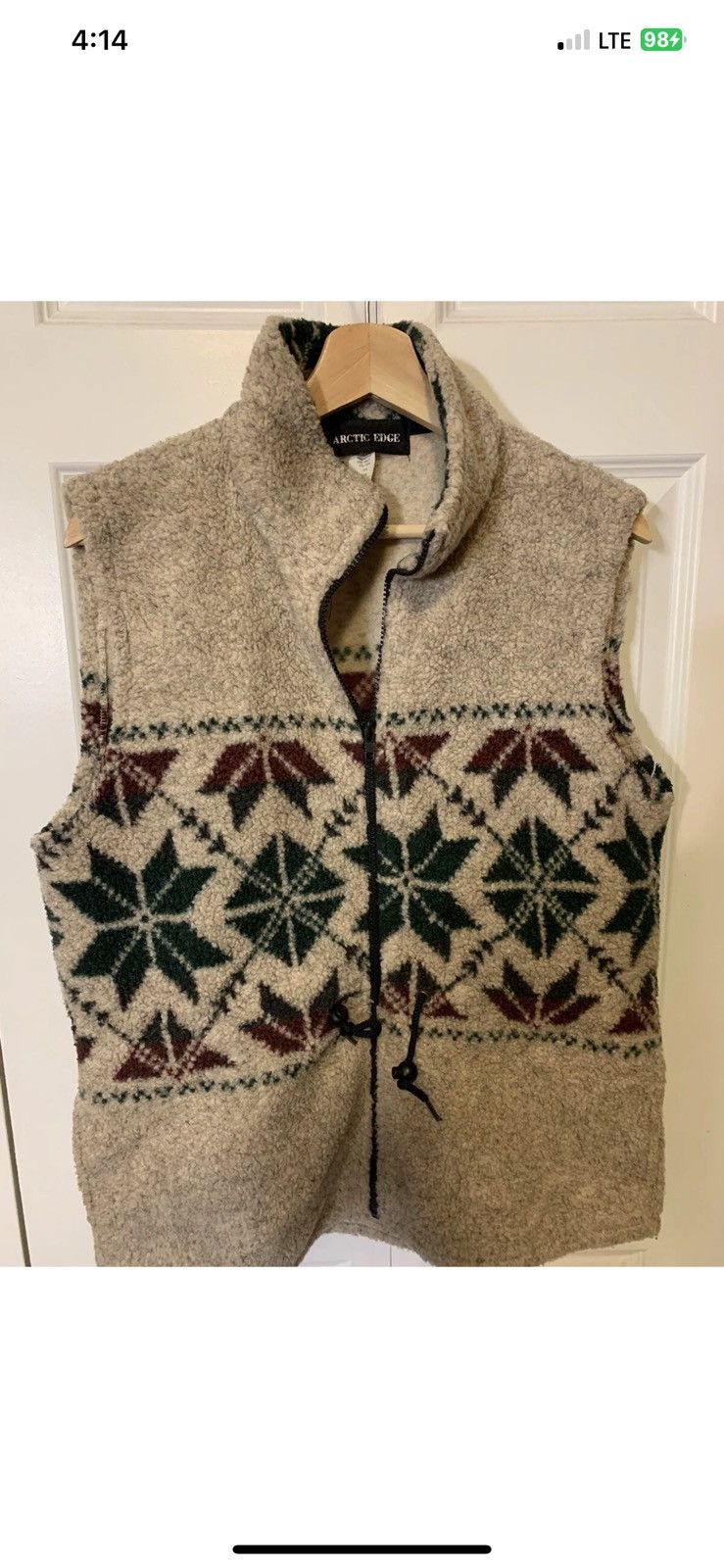 Other Arctic Edge Vest Mens Sz S Snowflake Winter Full Zip Pockets Size US S / EU 44-46 / 1 - 4 Thumbnail