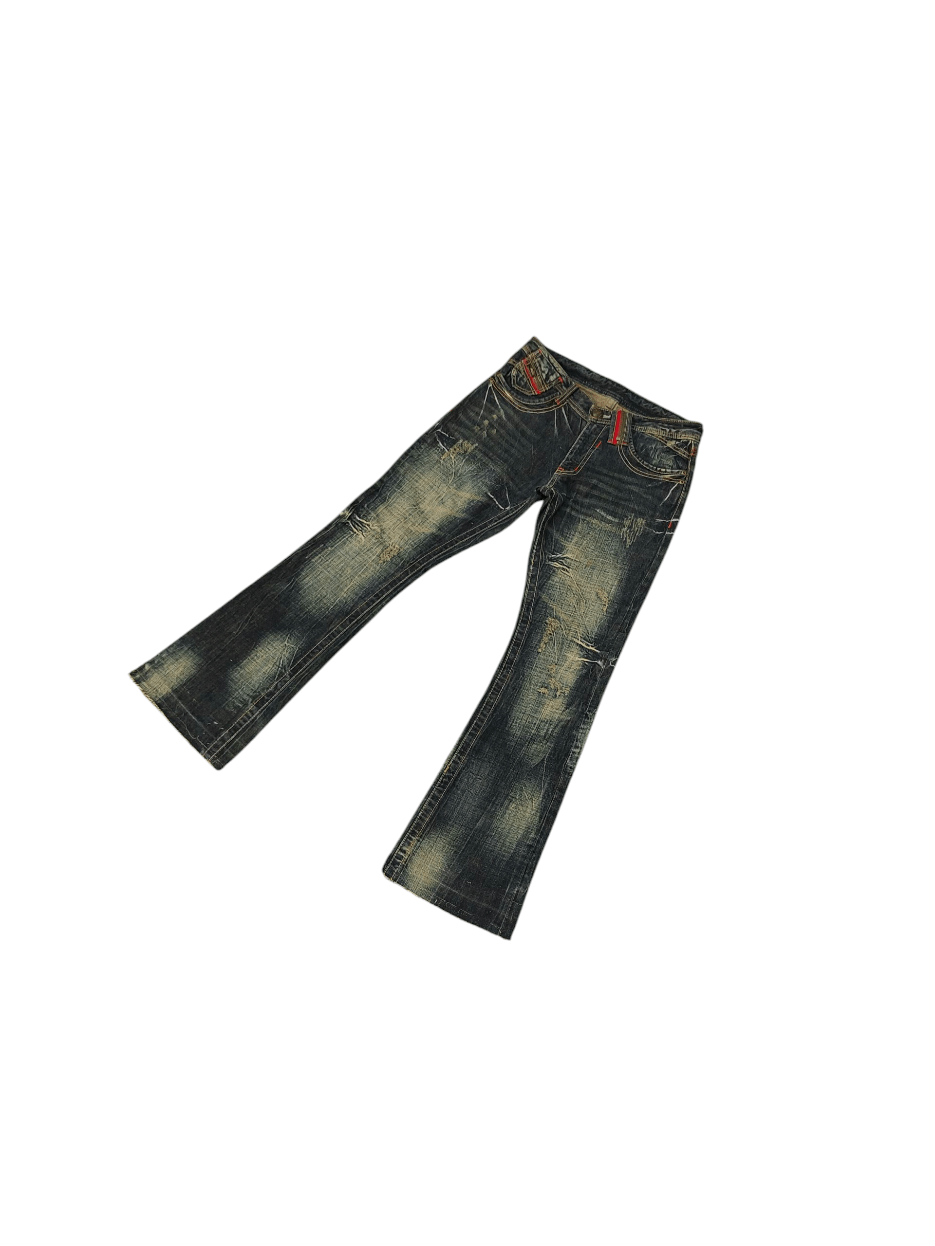 If Six Was Nine Flare Jeans Shinehill Japan Distress Denim Bootcut