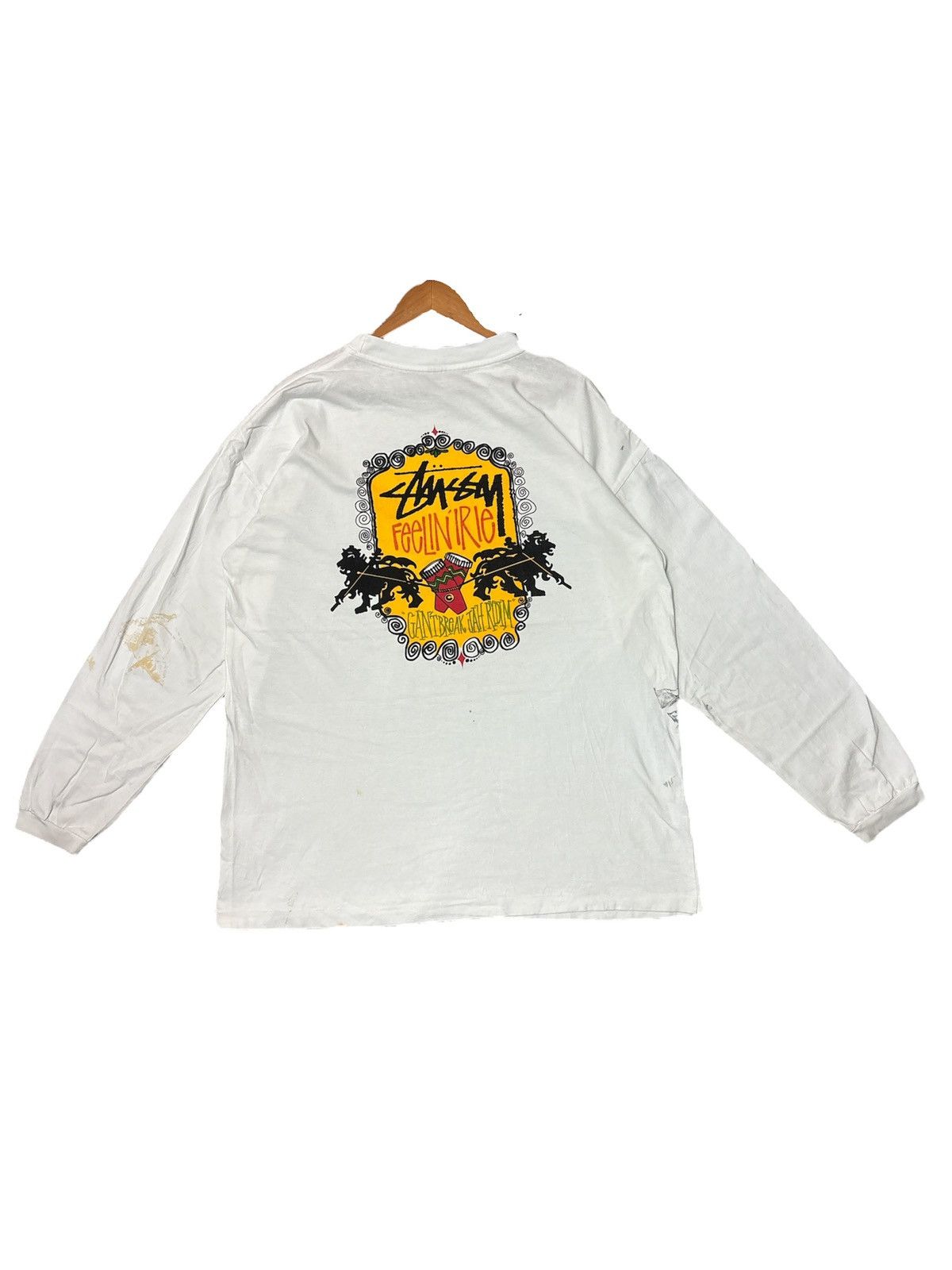 Stussy 💥RARE💥VINTAGE STUSSY FEELIN IRIE LONGSLEEVE 🔥 Size US XL / EU 56 / 4 - 1 Thumbnail