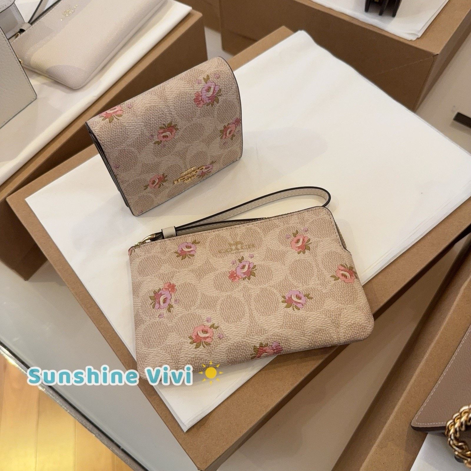 Coach NWT Bundle Coach CAR14 Snap Wallet & CAR20 Wristlet box Size ONE SIZE - 1 Thumbnail