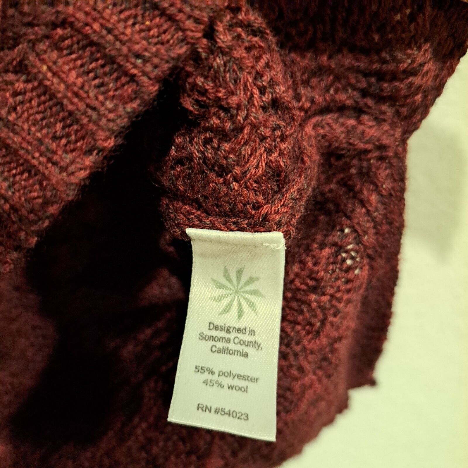 Athleta Athleta Chianti Cypress Basketweave Wool Sweater Burgundy S Size S / US 4 / IT 40 - 4 Thumbnail