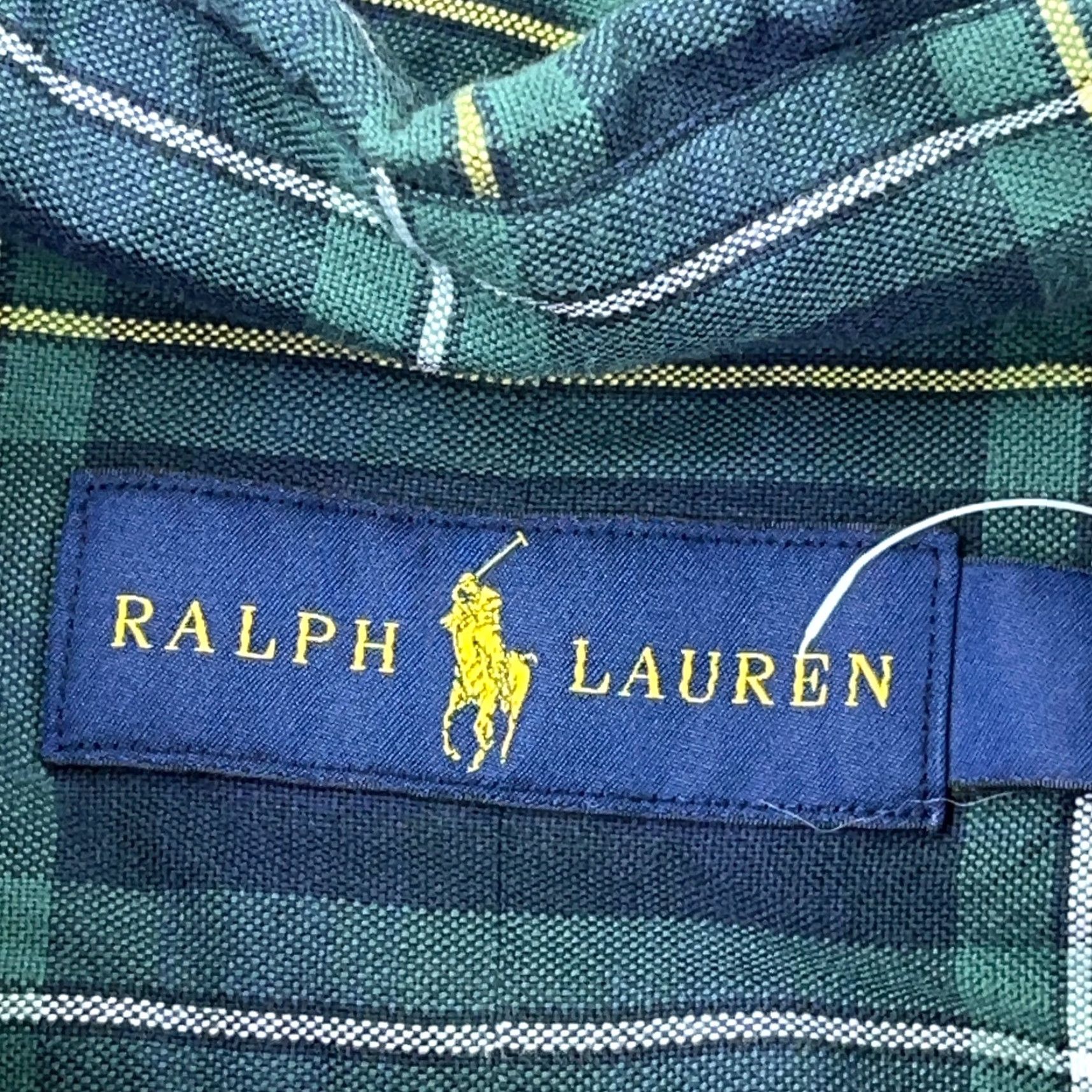 Ralph Lauren Ralph Lauren Shirt Men 4XB Blue Green Plaid Button Up Oxford Blackwatch Dress Shirt Size 48R - 4 Thumbnail