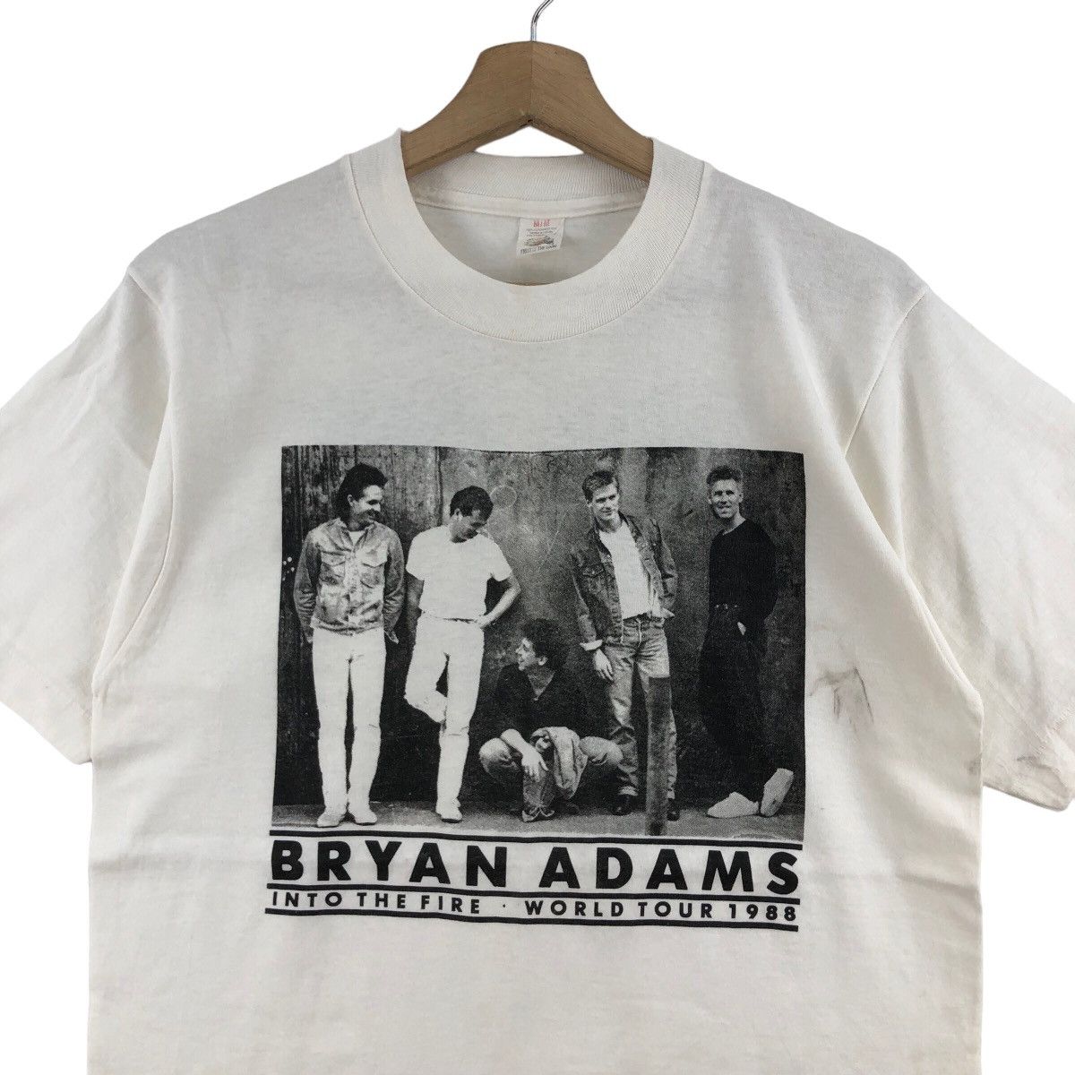 Band Tees × Vintage Vintage 80s BRYAN ADAMS Into The Fire T-Shirt World Tour Size US M / EU 48-50 / 2 - 2 Thumbnail