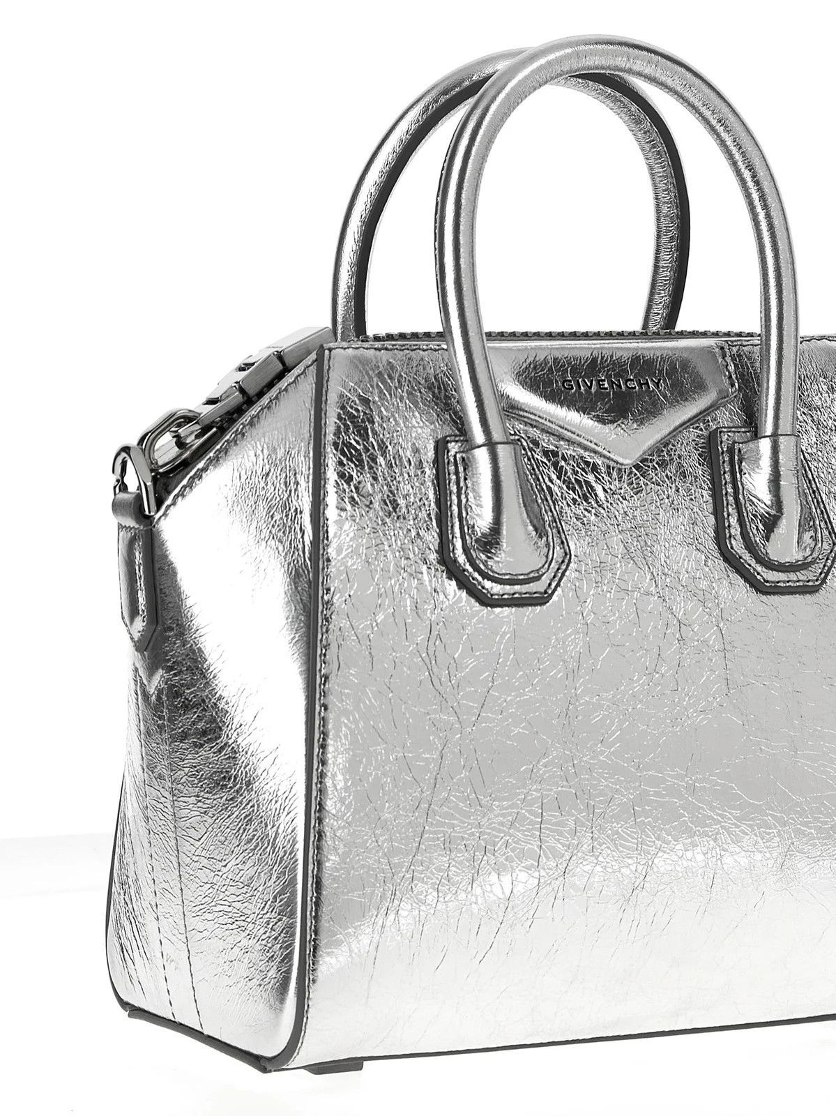 Givenchy o1srvl11e0625 Size:OS/ Antigona Mini Handbag in Silver Size ONE SIZE - 3 Thumbnail