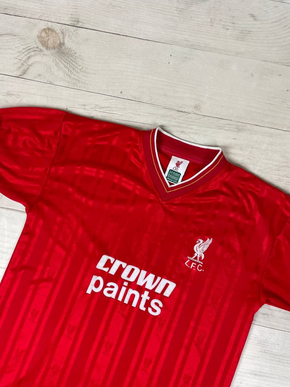 Vintage Score Draw Liverpool 1986 1987 Home Shirt Retro Jersey Size US M / EU 48-50 / 2 - 2 Thumbnail