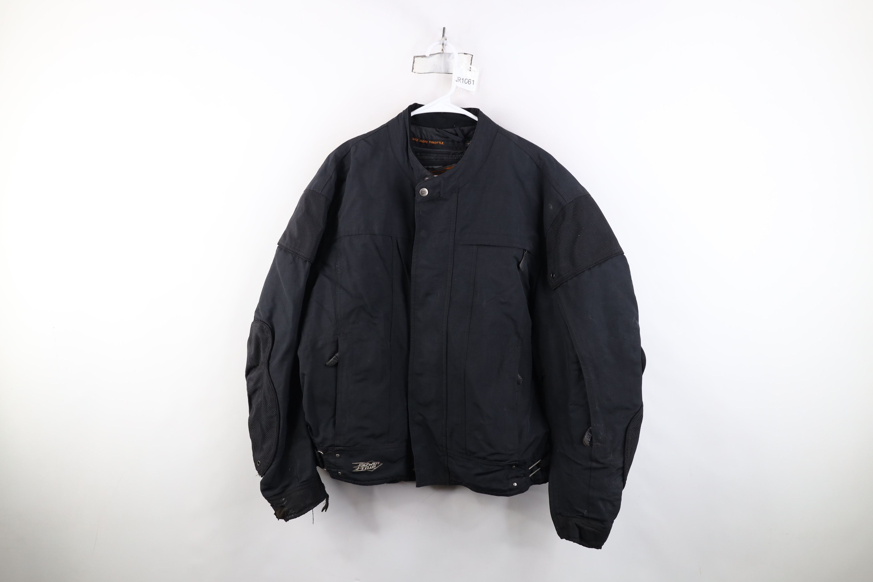 Vintage Lined Cafe Racer Motorcycle Bomber Jacket Black