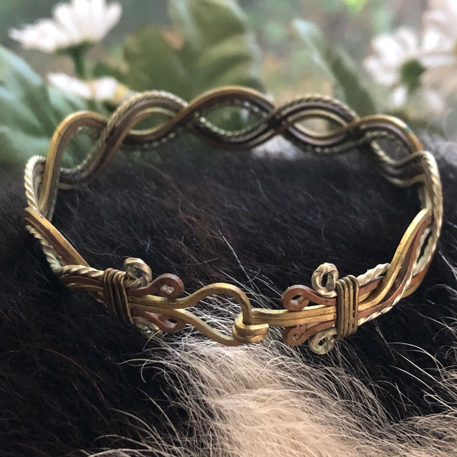 Vintage Vintage handcrafted fine metal braided bracelet Size ONE SIZE - 4 Thumbnail