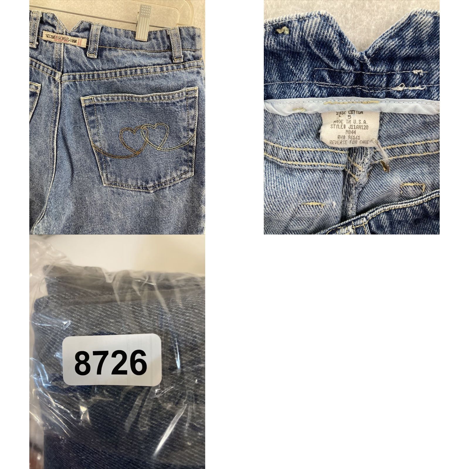Vintage VINTAGE Second Generation High Rise Boot Jeans Womens 5 Tall Light Wash Blue Slim Straight 90s Western Size 27" / US 4 / IT 40 - 8 Thumbnail
