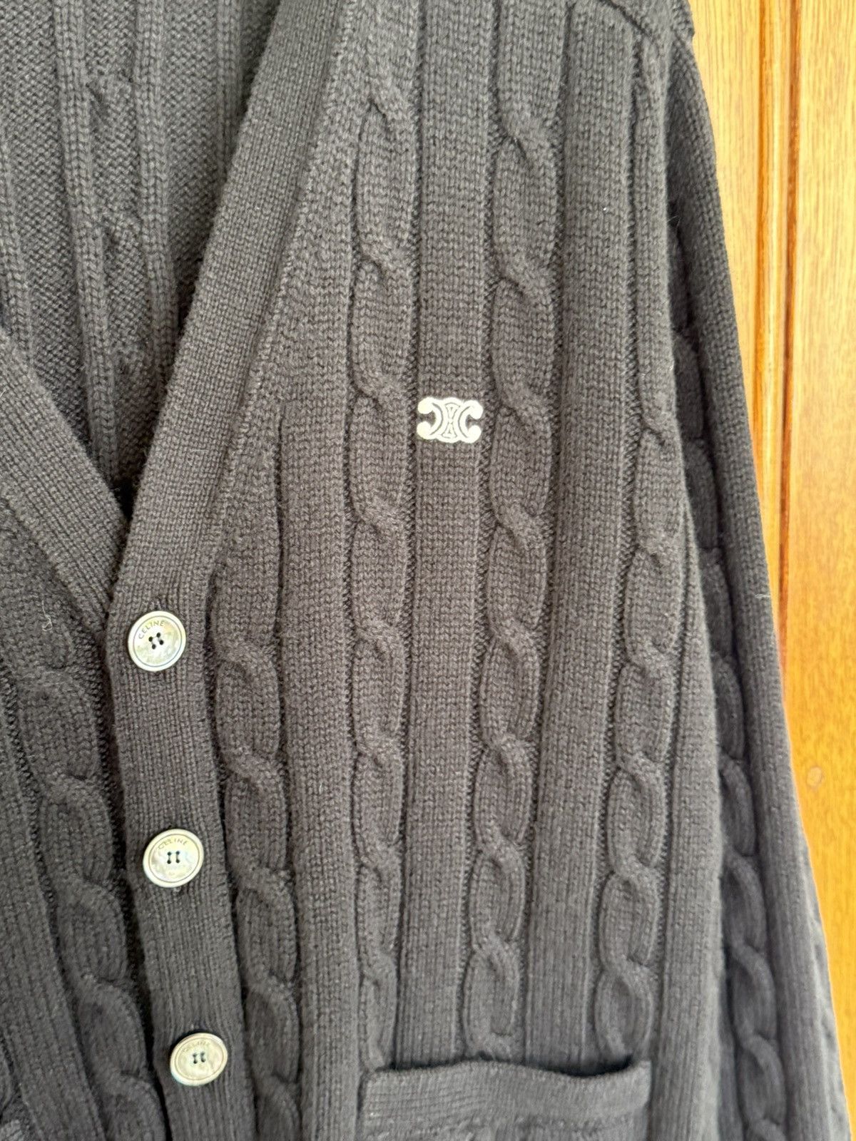 Celine $2.6k FW24 Celine logo triomphe cashmere cardigan Hedi XL Size US XL / EU 56 / 4 - 12 Thumbnail