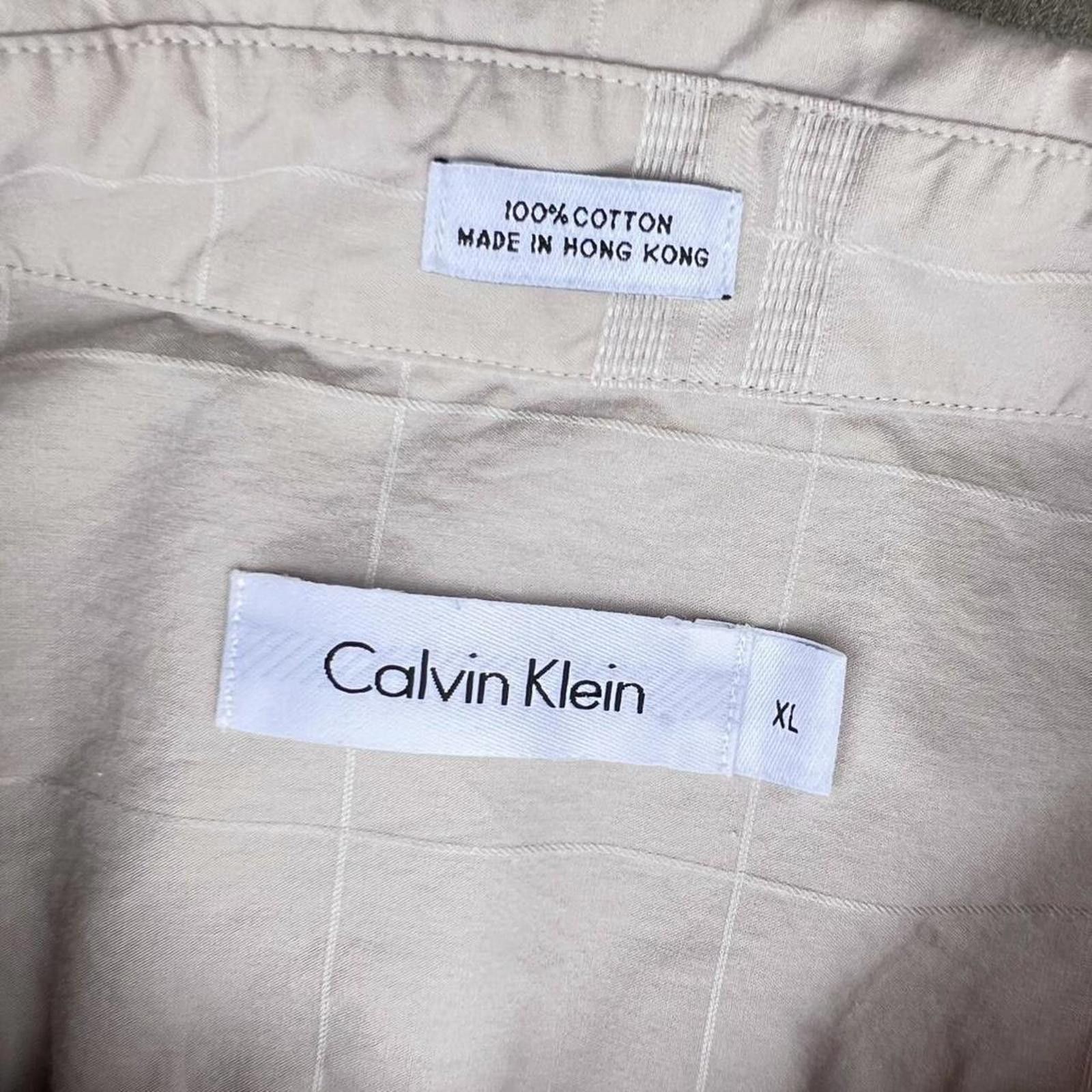 Calvin Klein Vintage 90s Tan Tonal Plaid Button Down Shirt Size US XL / EU 56 / 4 - 3 Thumbnail