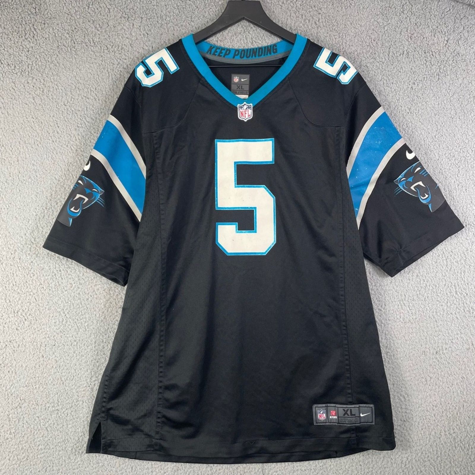 Nike Nike Carolina Panthers Bridgewater #5 NFL Jersey XL Size US XL / EU 56 / 4 - 9 Thumbnail