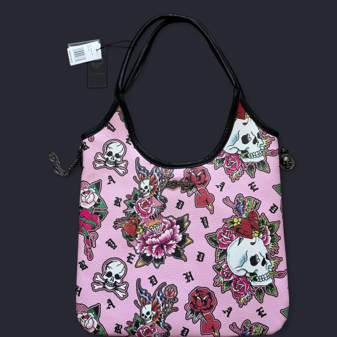 Ed Hardy NWT ed hardy pink shoulder tote w/ skulls & hearts Size ONE SIZE - 1 Thumbnail