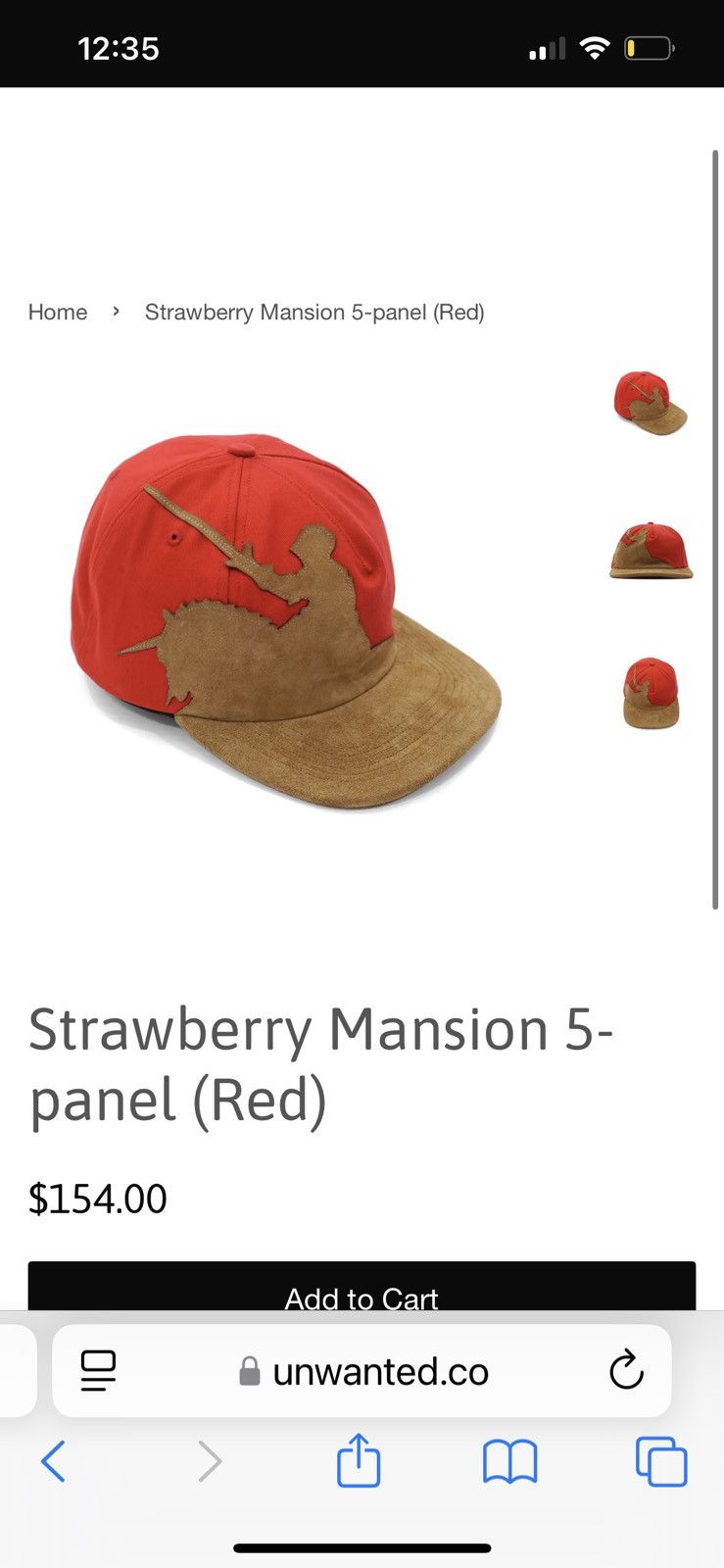 Strawberry × Unwanted Unwanted snap back hat Size ONE SIZE - 1 Thumbnail